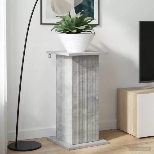 vidaXL Növényállvány Betonszürke 30,5 x 30 x 60,5 cm Szerelt Fa