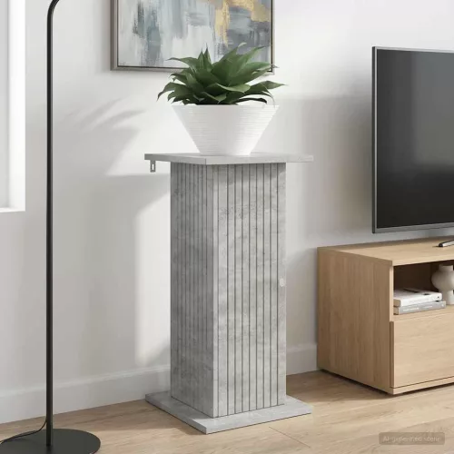 vidaXL Növényállvány 2 pcs Betonszürke 30,5 x 30 x 60,5 cm Szerelt Fa