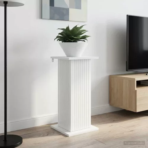vidaXL Növényállvány 2 pcs Magasfényű Fehér 30,5 x 30 x 60,5 cm