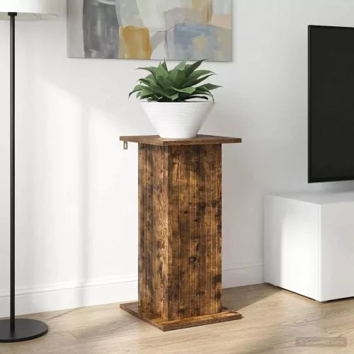 vidaXL Növényállvány Füstös Tölgy 30,5 x 30 x 60,5 cm Szerelt Fa