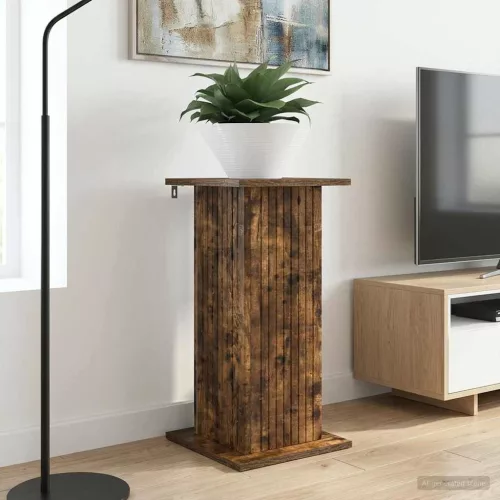 vidaXL Növényállvány 2 pcs Füstös Tölgy 30,5 x 30 x 60,5 cm Szerelt Fa