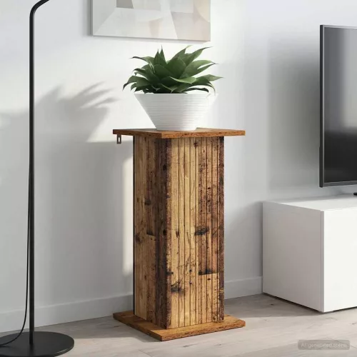 vidaXL Növényállvány 2 pcs Antik Fa 30,5 x 30 x 60,5 cm Szerelt Fa