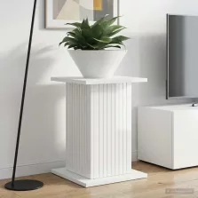   vidaXL Növényállvány Magasfényű Fehér 30,5 x 30 x 43 cm Szerelt Fa