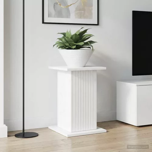vidaXL Növényállvány 2 pcs Magasfényű Fehér 30,5 x 30 x 43 cm