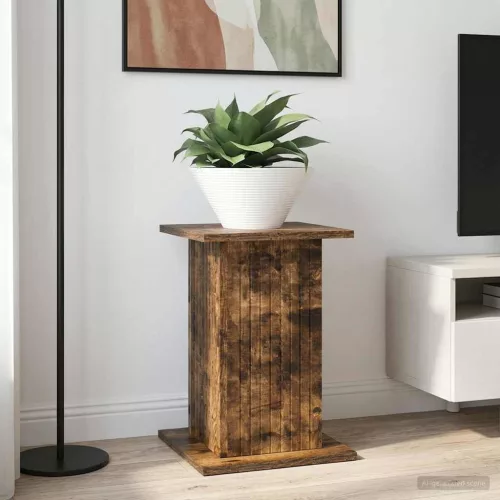 vidaXL Növényállvány Füstös Tölgy 30,5 x 30 x 43 cm Szerelt Fa