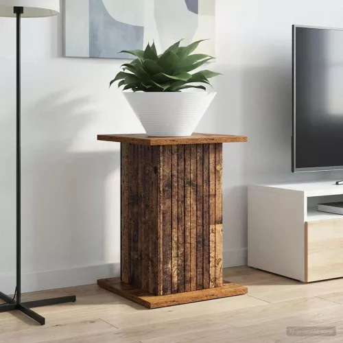 vidaXL Növényállvány Antik Fa 30,5 x 30 x 43 cm Szerelt Fa
