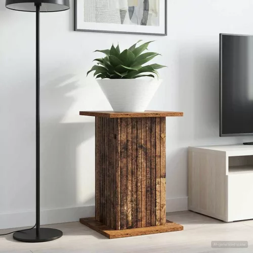 vidaXL Növényállvány 2 pcs Antik Fa 30,5 x 30 x 43 cm Szerelt Fa