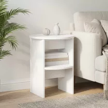 vidaXL Oldalsó szekrény Fehér Ø40 x 50 cm Mérnöki fa