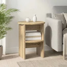   vidaXL Oldalsó szekrény Sonoma tölgy Ø40 x 50 cm Mérnöki fa