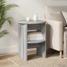   vidaXL Oldalsó szekrény 2 pcs Szürke Sonoma Ø40 x 50 cm Mérnöki fa