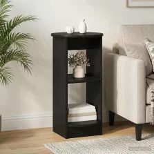 vidaXL Oldalsó szekrény Fekete Mérnöki fa