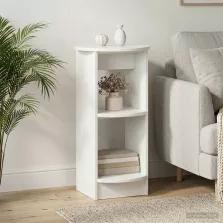 vidaXL Oldalsó szekrény Magasfényű Fehér Mérnöki fa