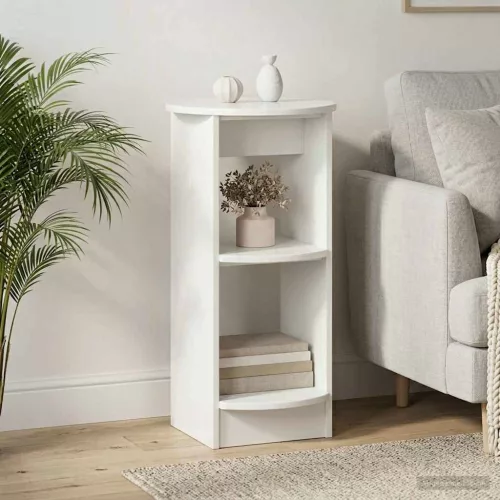 vidaXL Oldalsó szekrény Magasfényű Fehér Mérnöki fa