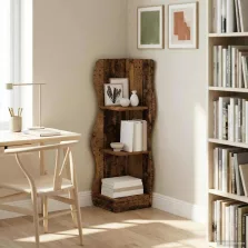   vidaXL Sarokpolc polcokkal Antik Fa 34 x 33 x 102 cm Szerelt Fa