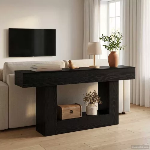 vidaXL Fekete Tölgy 160 x 30 x 74 cm