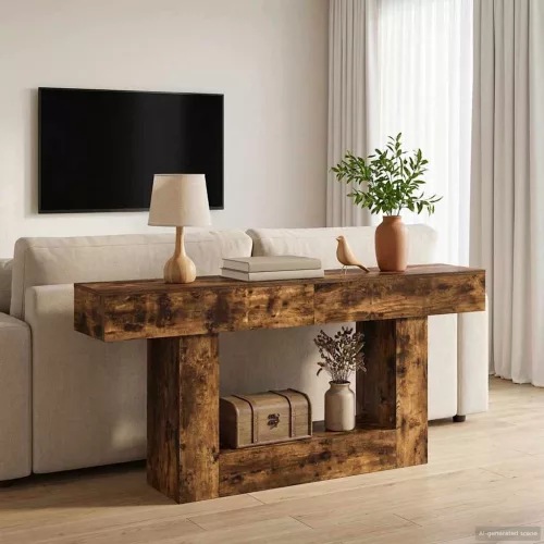 vidaXL Füstölt Tölgy 160 x 30 x 74 cm