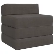   vidaXL Összecsukható kanapéágy Sötétszürke 200 x 70 x 15 cm