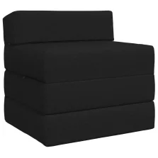   vidaXL Összecsukható kanapéágy Fekete 200 x 70 x 10 cm Szövet