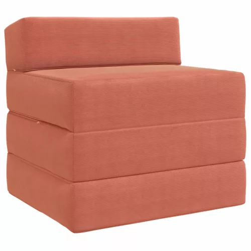 vidaXL Összecsukható kanapéágy Piros Narancs 200 x 70 x 10 cm