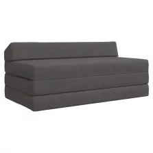   vidaXL Összecsukható kanapéágy Sötétszürke 120 x 60 x 49 cm Szövet