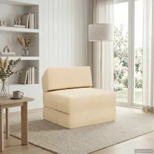   vidaXL Összecsukható kanapéágy Krémszínű 60 x 70 x 41 cm Szövet