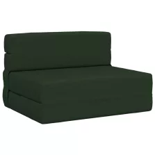  vidaXL Összecsukható kanapéágy Sötétzöld 70 x 72 x 60 cm Szövet