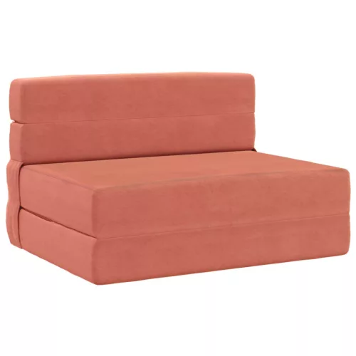 vidaXL Összecsukható kanapéágy Piros Narancs 70 x 72 x 60 cm Szövet