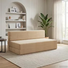   vidaXL Hajtogatható Kanapéágy Világos Zöld Szürke 203 x 152 x 15 cm