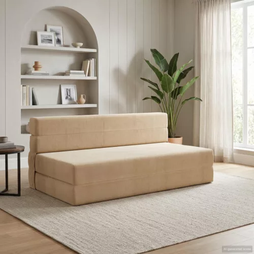 vidaXL Hajtogatható Kanapéágy Világos Zöld Szürke 203 x 152 x 15 cm