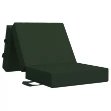   vidaXL Összecsukható kanapéágy 75 x 63 x 45 cm Sötétzöld