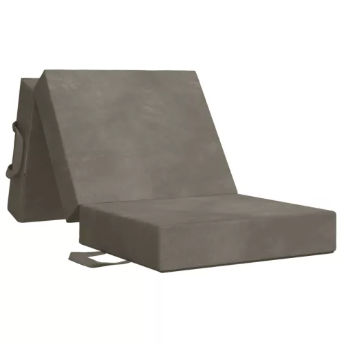 vidaXL Összecsukható kanapéágy 75 x 63 x 45 cm Világosszürke