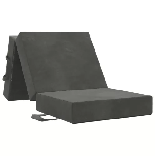 vidaXL Összecsukható kanapéágy 75 x 67 x 45 cm Sötétszürke
