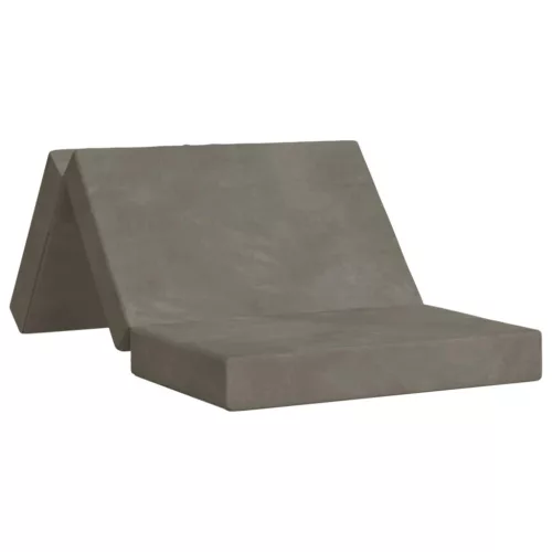 vidaXL Összecsukható kanapéágy 80 x 67 x 45 cm Világosszürke