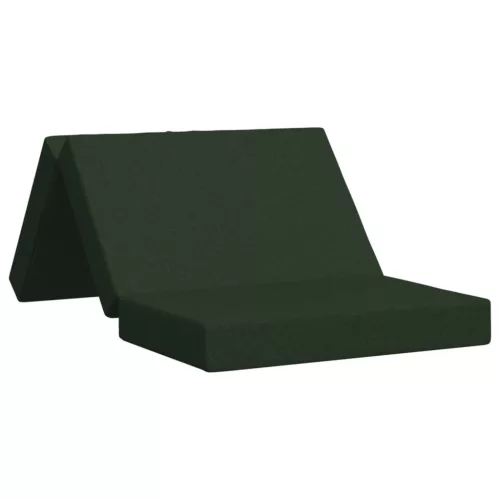vidaXL Összecsukható kanapéágy 100 x 67 x 45 cm Sötétzöld