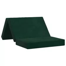   vidaXL Összecsukható kanapéágy 100 x 67 x 45 cm Sötétzöld