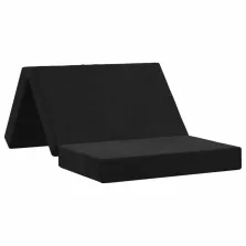 vidaXL Összecsukható kanapéágy 100 x 67 x 45 cm Fekete