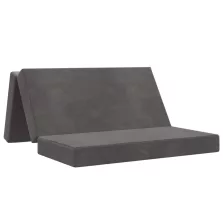   vidaXL Összecsukható kanapéágy 120 x 67 x 45 cm Sötétszürke