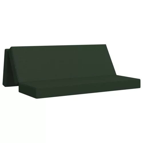 vidaXL Összecsukható kanapéágy 200 x 67 x 45 cm Sötétzöld