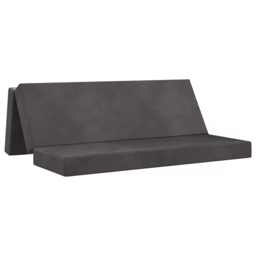 vidaXL Összecsukható kanapéágy 200 x 67 x 45 cm Sötétszürke