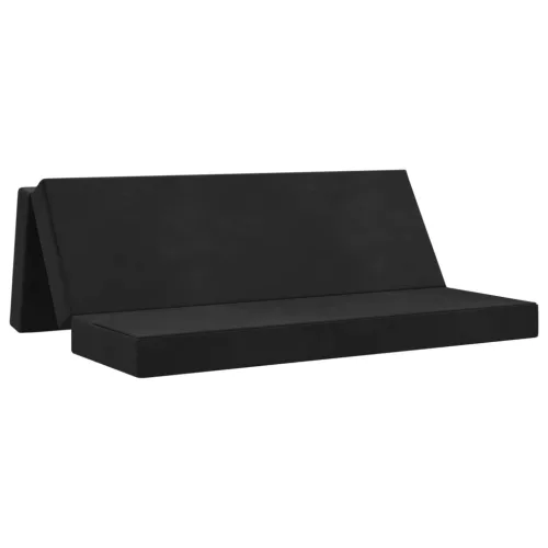 vidaXL Összecsukható kanapéágy 200 x 67 x 45 cm Fekete