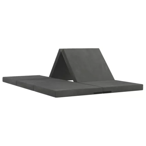 vidaXL Összecsukható kanapéágy 140 x 67 x 45 cm Sötétszürke