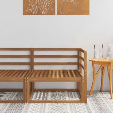   vidaXL Kültéri Sarokkanapé Természetes 83 x 83 x 73 cm Tömör Akácfa