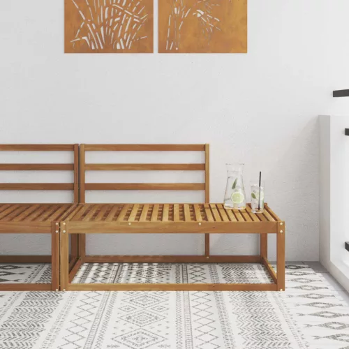 vidaXL Kültéri végkanapé Természetes 115 x 83 x 73 cm Tömör Akácfa