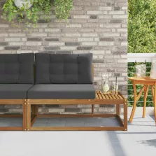   vidaXL Kültéri végkanapé Természetes 115 x 83 x 73 cm Tömör Akácfa