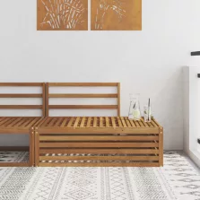   vidaXL Kültéri végkanapé Természetes 115 x 83 x 73 cm Tömör Akácfa