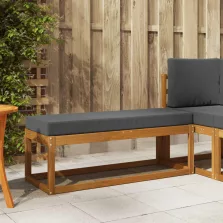   vidaXL Kültéri Padtartó Természetes és antracit 115 x 43 x 45 cm
