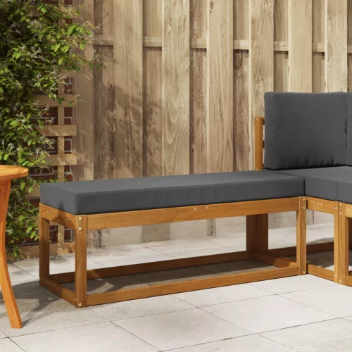 vidaXL Kültéri Padtartó Természetes és antracit 115 x 43 x 45 cm