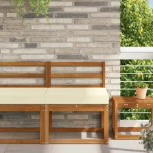   vidaXL Kültéri kanapé párna Krém 60 x 60 x 8 cm Poliészter