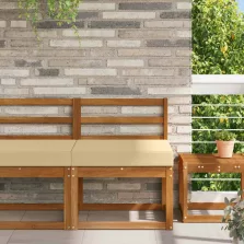   vidaXL Kültéri kanapé párna Bézs 60 x 60 x 8 cm Poliészter