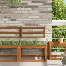   vidaXL Kültéri kanapé párna Levélminta 60 x 60 x 8 cm Poliészter